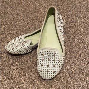 Mint Green Studded Flats